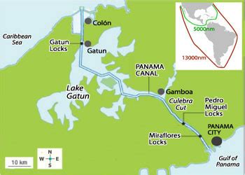 Panama Canal Cruise Route Map