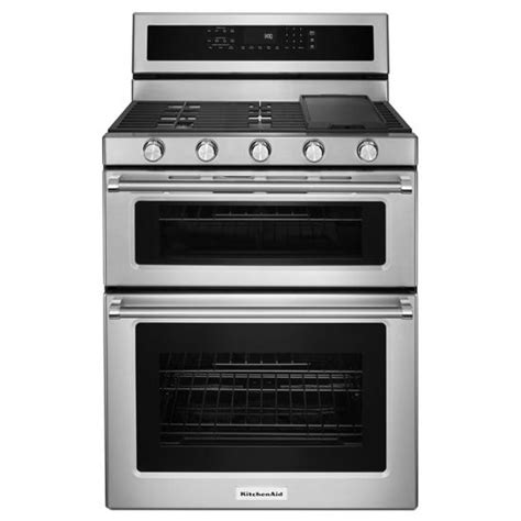 KitchenAid - KFGD500ESS - 30-Inch 5 Burner Gas Double Oven Convection Range-KFGD500ESS | Basco ...