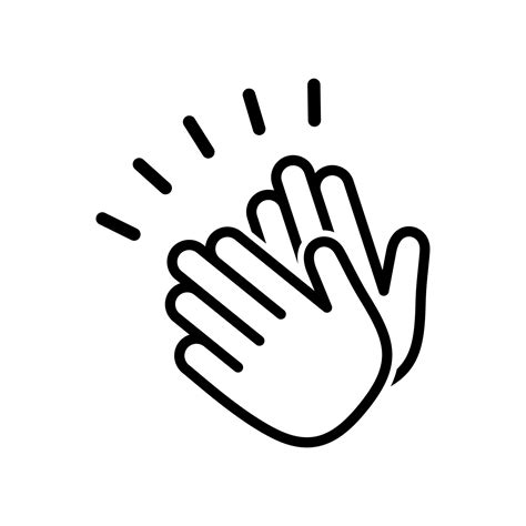 clapping hand outline icon 12744223 Vector Art at Vecteezy