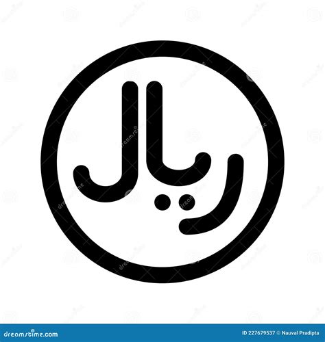 Iran, Saudi Arabia Riyal Line Style Icon Stock Vector - Illustration of ...