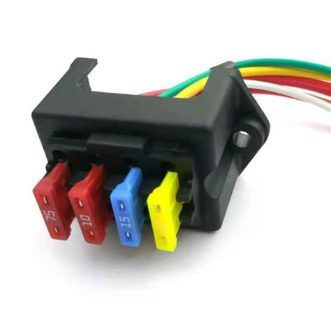 Standard Ato 12 Volt Inline Fuse Holder 4 Way 32V ATC 2 Input 4 Output