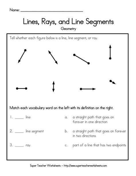 Line Segment Worksheets