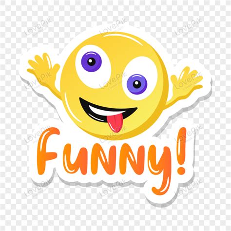 A Funny Emoji Sticker In Flat, Gradient, Cute, Vector PNG Transparent Image And Clipart Image ...