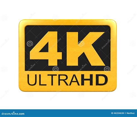 Ultra HD 4K Icon Stock Illustration - Image: 46334638