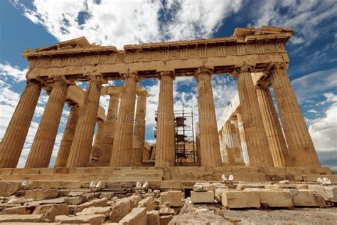 Parthenon temple stock photo. Image of ruin, civilization - 93785992