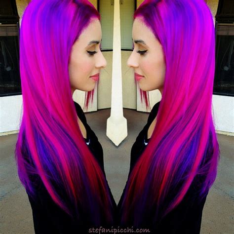 Ombre Bright Pink And Purple Hair - bmp-think