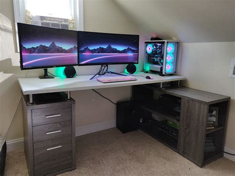 My take on the Ikea kitchen counter desk : r/battlestations