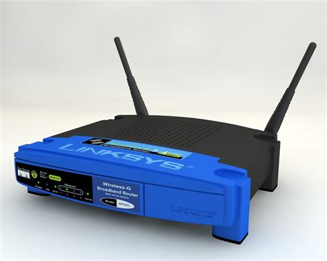 linksys broadband router 3d model