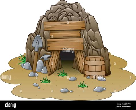 Vector illustration of Cartoon cave entrance Stock Vector Image & Art ...