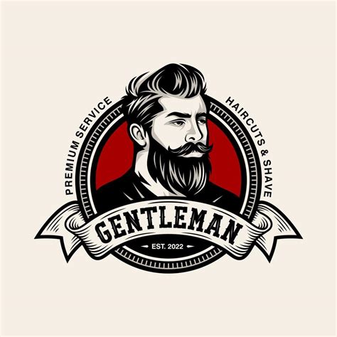 Beard Logo Vector Illustration, Barbershop Logo template, Haircut men vector 6627325 Vector Art ...