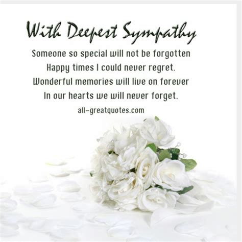 With Deepest Sympathy | Condolence messages, Sympathy card messages, Condolences