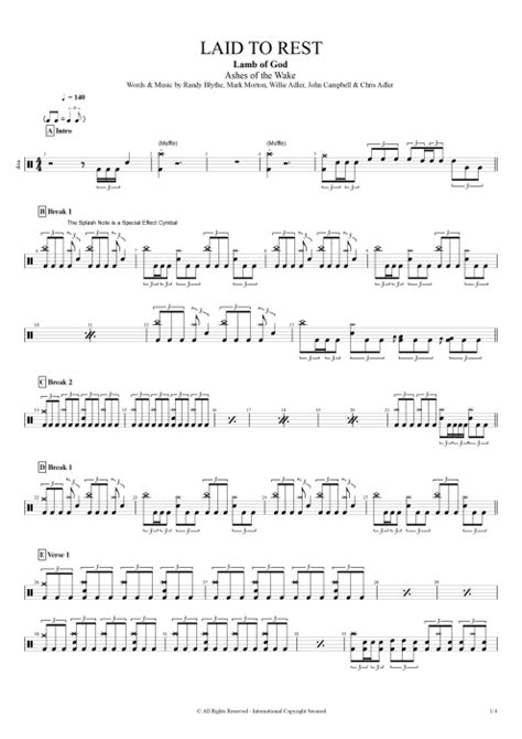 Laid to Rest Tab by Lamb of God (Guitar Pro) - Full Score | mySongBook