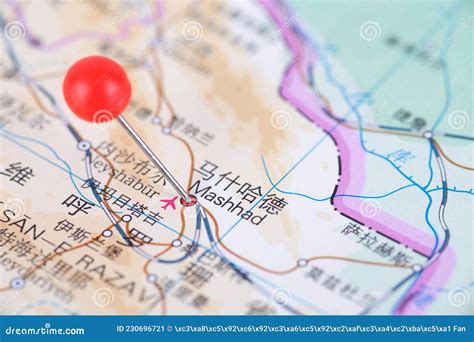 The Location of Mashhad in Iran on the Map Stock Image - Image of ...