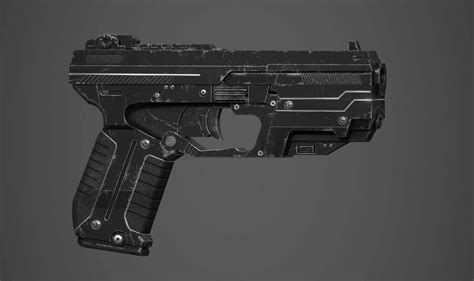 Sci-Fi Handgun 3D Model by sergey971