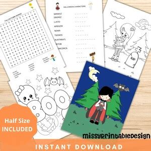 Halloween Coloring Pages Halloween Activity Pages Printable - Etsy