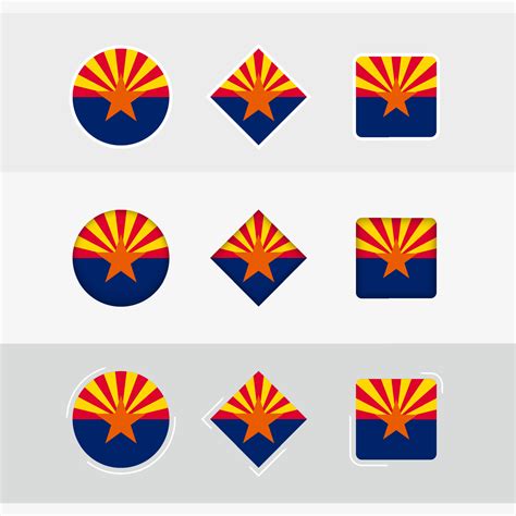 Arizona flag icons set, vector flag of Arizona. 22969863 Vector Art at ...