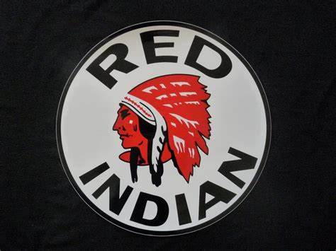 Red Indian (Round) Decal | Jim's Garage