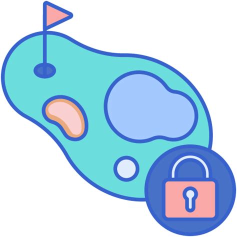 Golf course Flaticons Lineal Color icon