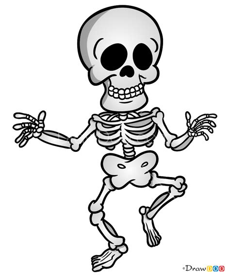 How to Draw Cartoon Skeleton, Skeletons