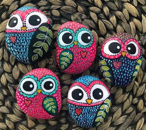 14 easy Owl Rock Painting Ideas - Rock Painting 101