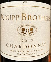 Ken's wine review of 2017 Krupp Brothers Chardonnay "Stagecoach Vineyard"