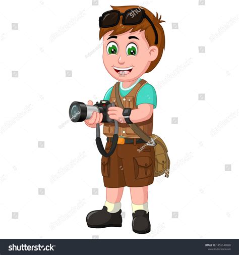 Funny Photographer Cartoon Your Design Stock Vector (Royalty Free) 1455148880 | Shutterstock