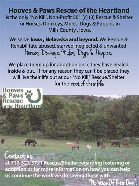 Hooves and Paws Rescue of the Heartland, Inc. "A Place to Heal." A ...