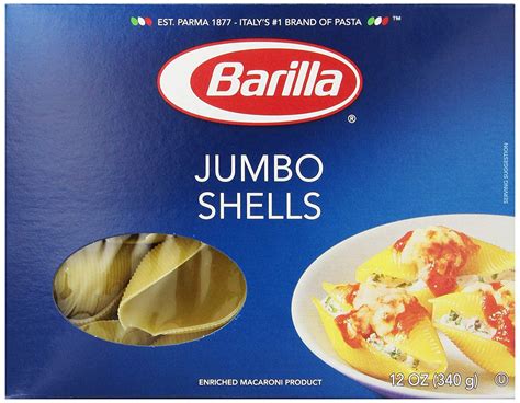 (Price/case)Barilla 1000478333 Jumbo Shells Barilla 12oz 12 Pack Usa - Walmart.com