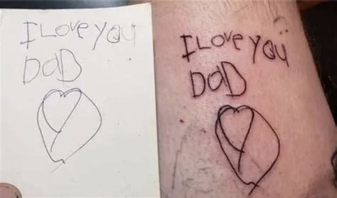 Dad whose little daughter died of cancer tattoos her last note on his body - Info Kosova