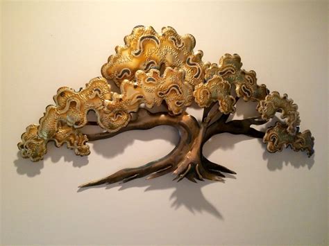 Vintage Mid Century Modern Metal Tree of Life Wall Sculpture LARGE | Metal tree wall art, Metal ...