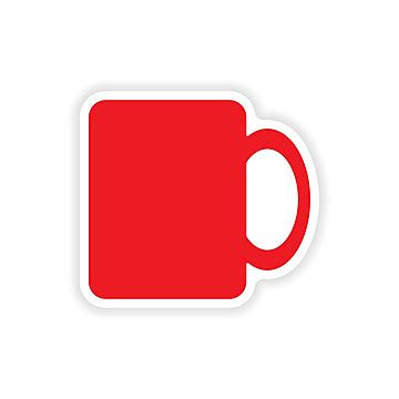 Realistic Icon Sticker Design On A Coffee Cup Made Of Paper Vector, Pause, Vector, Cofe PNG and ...