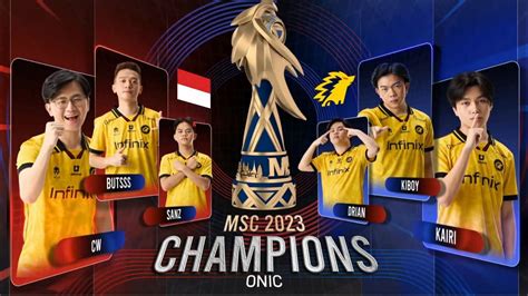 Indonesia's Onic Esports crowned Mobile Legends Southeast Asia Cup (MSC) 2023 champions - Afpkudos