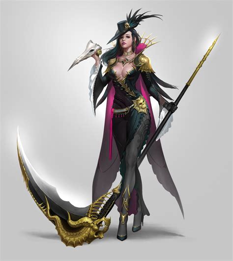 ArtStation - Necromancer, chan chan | Fantasy female warrior, Character art, Necromancer