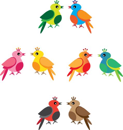 RAINBOW BIRDS - Openclipart