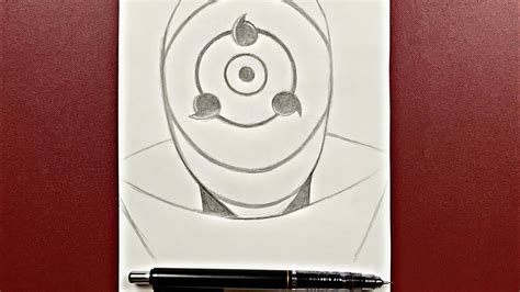 How To Draw Obito Uchiha Wearing A Mask Drawing Tutorial Step By Step ...