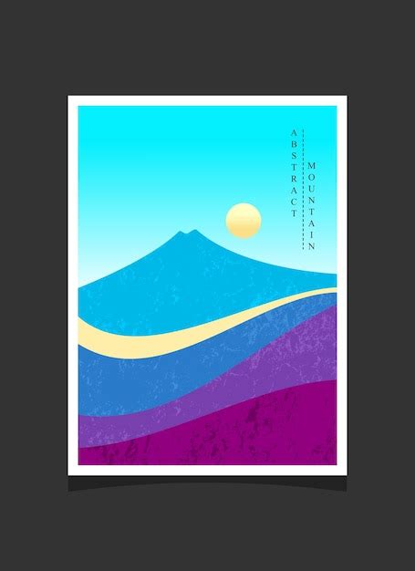 Premium Vector | Abstract mountain painting Abstract background Premium Vector