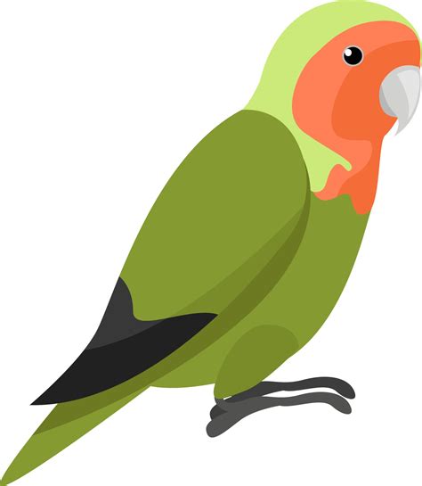 Green parrot, illustration, vector on white background 13787555 Vector Art at Vecteezy