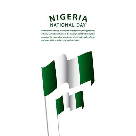 Happy Nigeria National Day Celebration Vector Template Design Illustration 2109356 Vector Art at ...