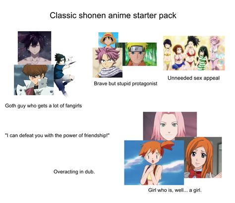 Classic shonen anime starter pack | /r/starterpacks | Starter Packs | Know Your Meme