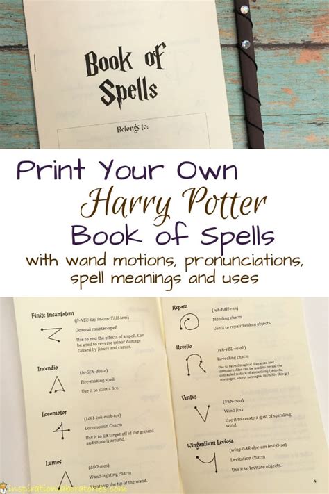 Print your own Harry Potter Book of Spells complete with wand motions ...