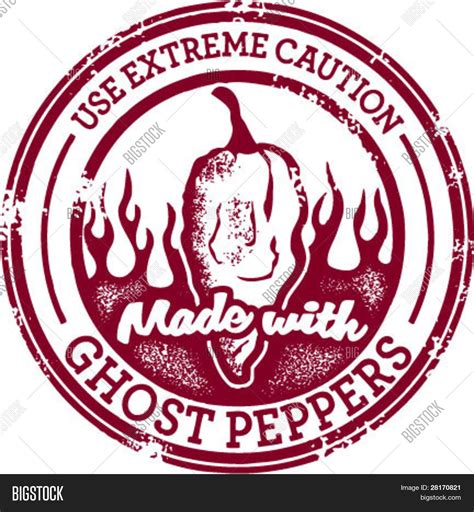 Ghost Pepper Stamp Vector & Photo (Free Trial) | Bigstock