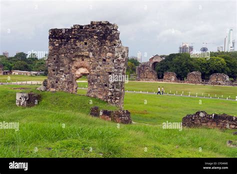 Archaeological site ruins of Panama Viejo, UNESCO World Heritage Site, Panama City, Panama ...