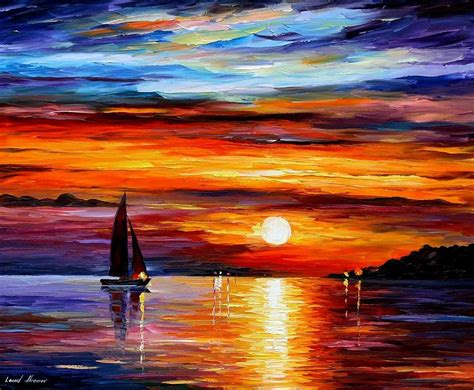 Quiet Sunset Painting by Leonid Afremov