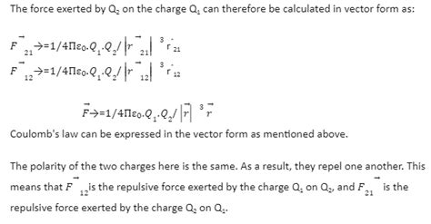 Coulomb’s Law in Vector Form