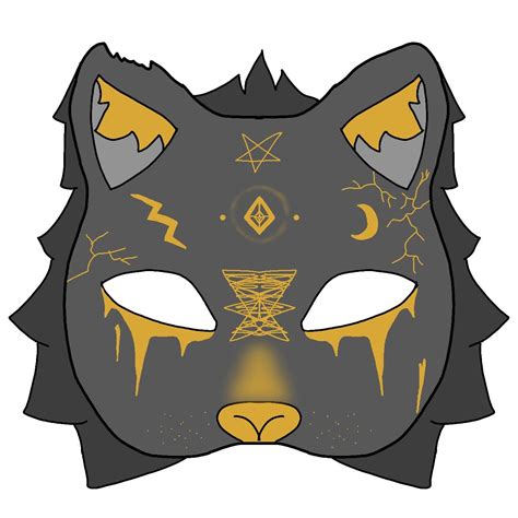 Therian mask in 2023 | Warrior cat drawings, Felt animal masks, Cat drawing