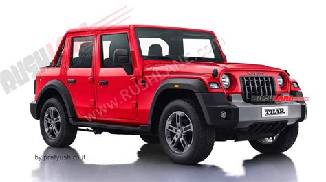 2023 Mahindra Thar 5 Door Convertible Looks Promising - Renders