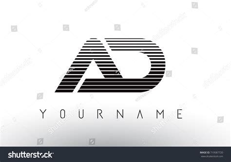 Ad Black White Stripes Letter Logo Stock Vector (Royalty Free) 719587720 | Shutterstock