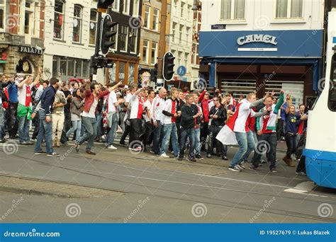 Celebrating Ajax Amsterdam Football Fans Editorial Stock Image - Image of soccer, crown: 19527679