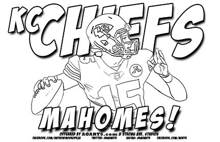 Kansas City Chiefs Mahomes Coloring Page