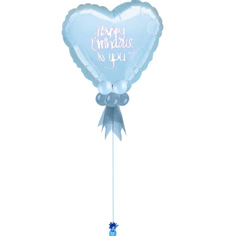 Personalised Large 36" Light Blue Heart Balloon | Magic Balloons